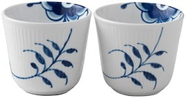 Blå Mega Riflet Termokop 26 cl. 2 stk.